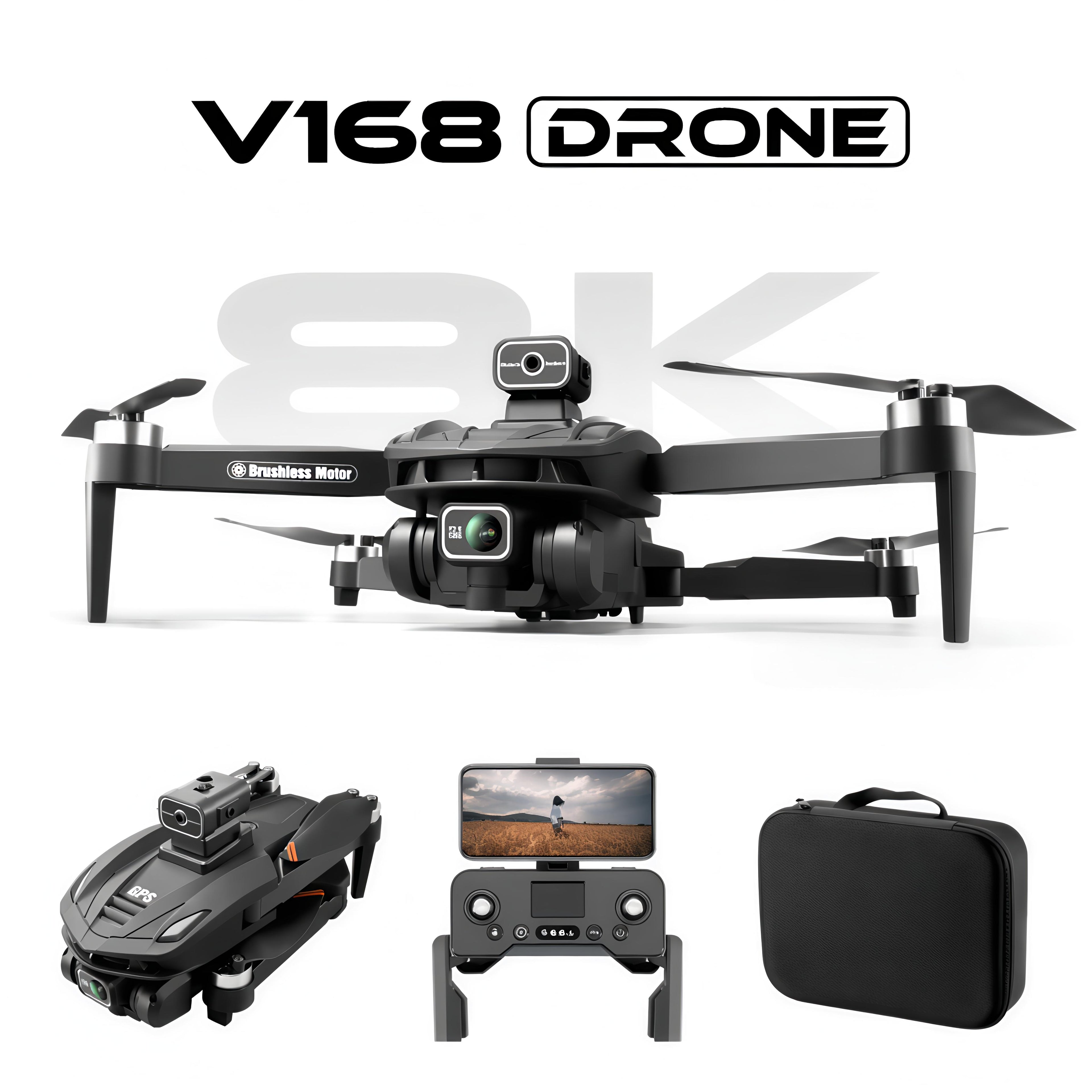 RaignV V168 4K UHD GPS Drone – 30min Flight, 3000m Range