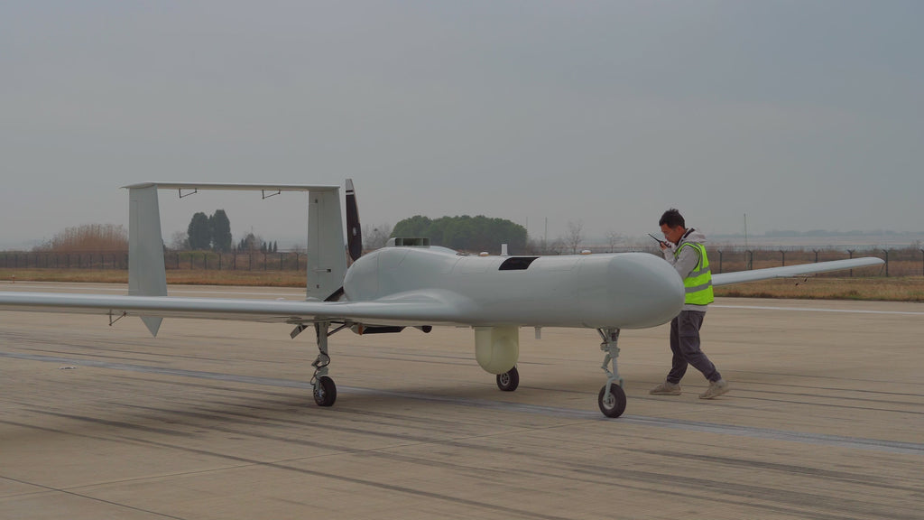 RaignV GHQ-600 fixed-wing UAV - heavy payload, long endurance, compatible with multi-mission payloads such as cloud particle spectrometers, with optional anti-icing and parachute recovery systems.